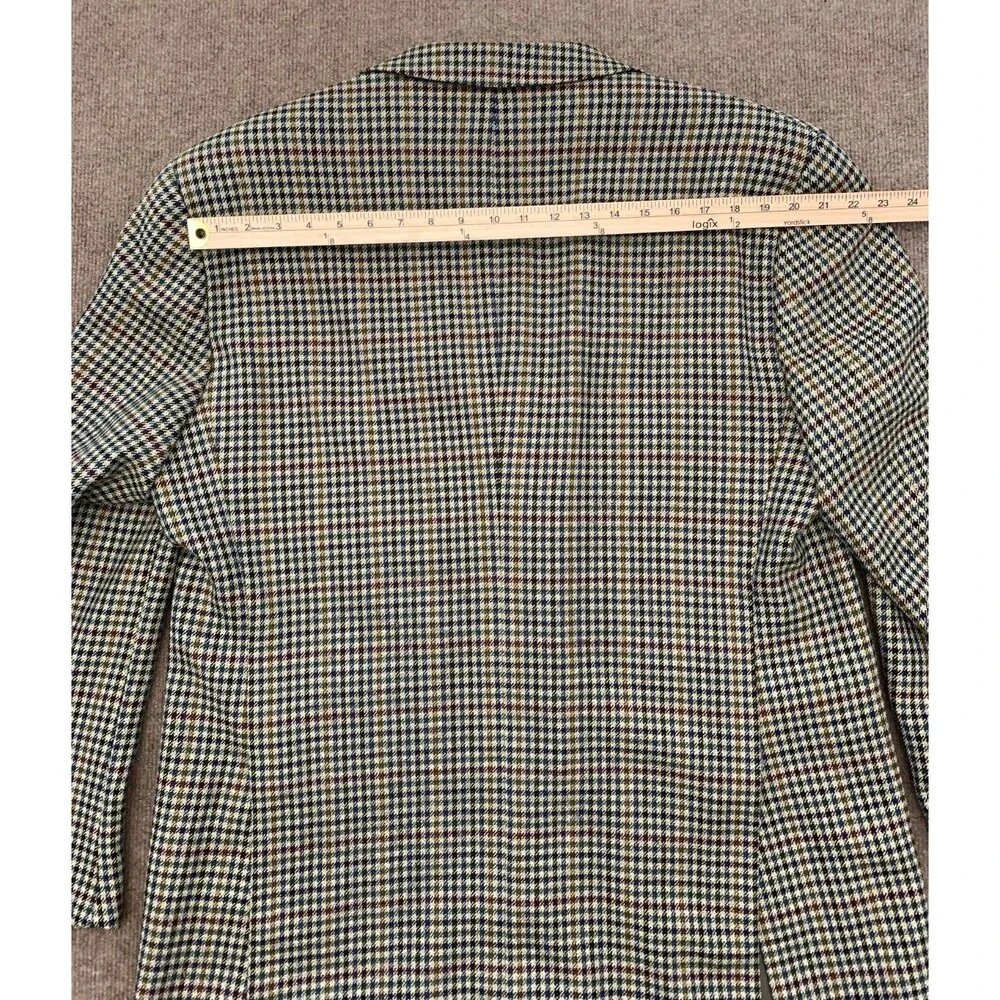 Vintage Stylemaster Blazer Mens 46R Houndstooth Wool Cashmere Jacket Sportcoat